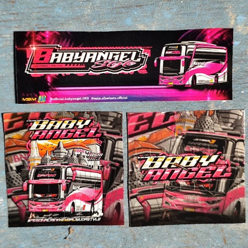 STIKER BUS MSM ASYROF BABY ANGEL DAPAT 3 STIKER
