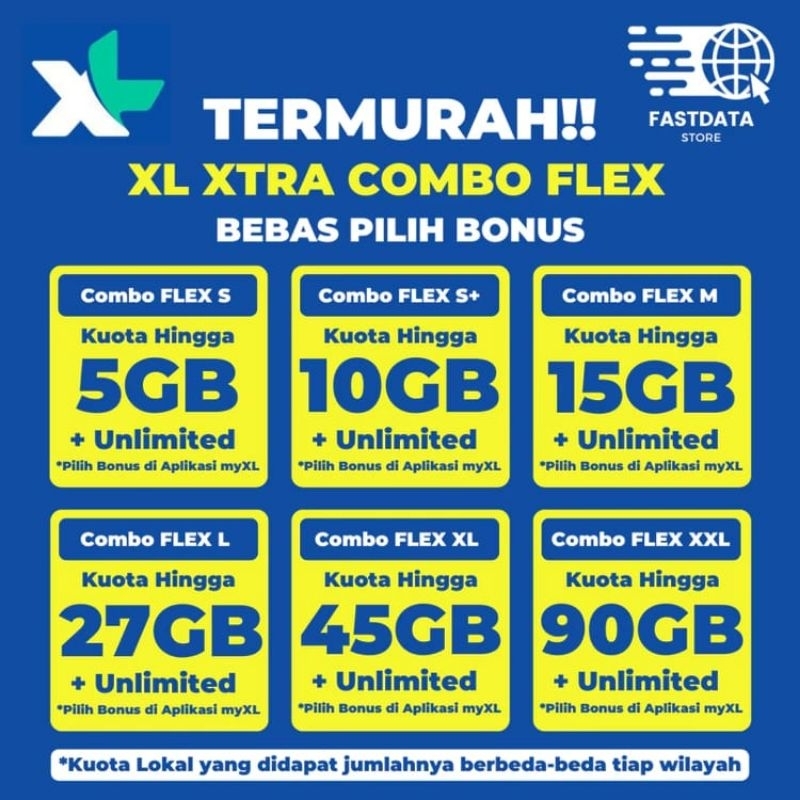PAKET DATA XL XTRA COMBO FLEK SUPER MURAH PROSES CEPAT