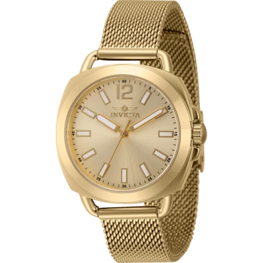 Jam Tangan Invicta Wildflower Quartz Gold Dial Ladies Watch 46338
