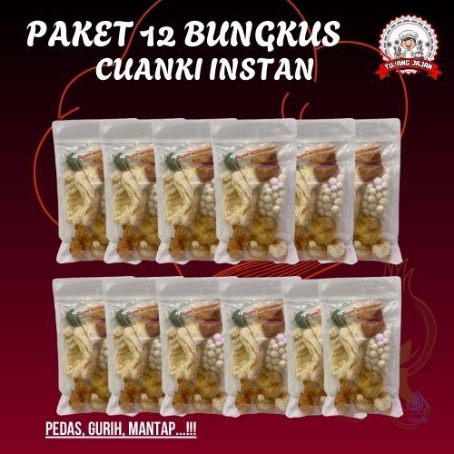 

PAKET HEMAT 12 BUNGKUS CUANKI INSTAN By Tukang Jajan