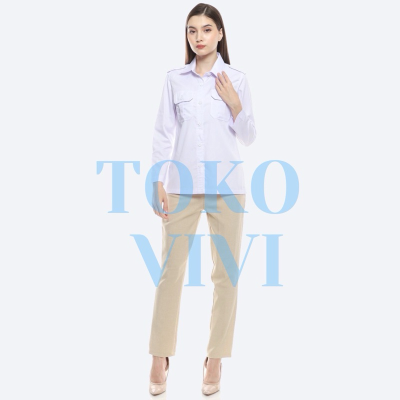 Baju ASN Seragam ASN Baju Pegawai Negri Baju PDH Baju PNS Putih Wanita Seragam Wanita PNS Baju ASN W