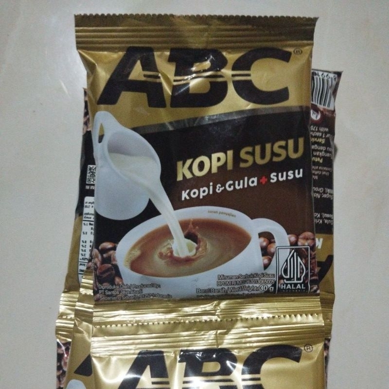 

kopi ABC susu 3 in 1 renteng kemasan 30gr