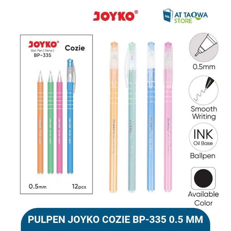 

[12 PCS] JOYKO Ball Pen Pulpen Pena Joyko BP-335 COZIE 0.5 mm