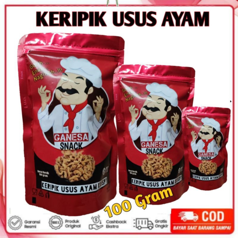 

keripik usus ayam krispi (Gurih Enak Nagih) kemasan 100ml