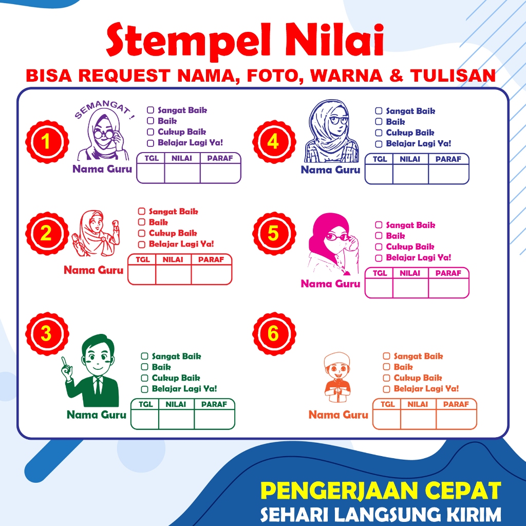 

Stempel. Stempel Nilai Guru, Stempel Penilaian