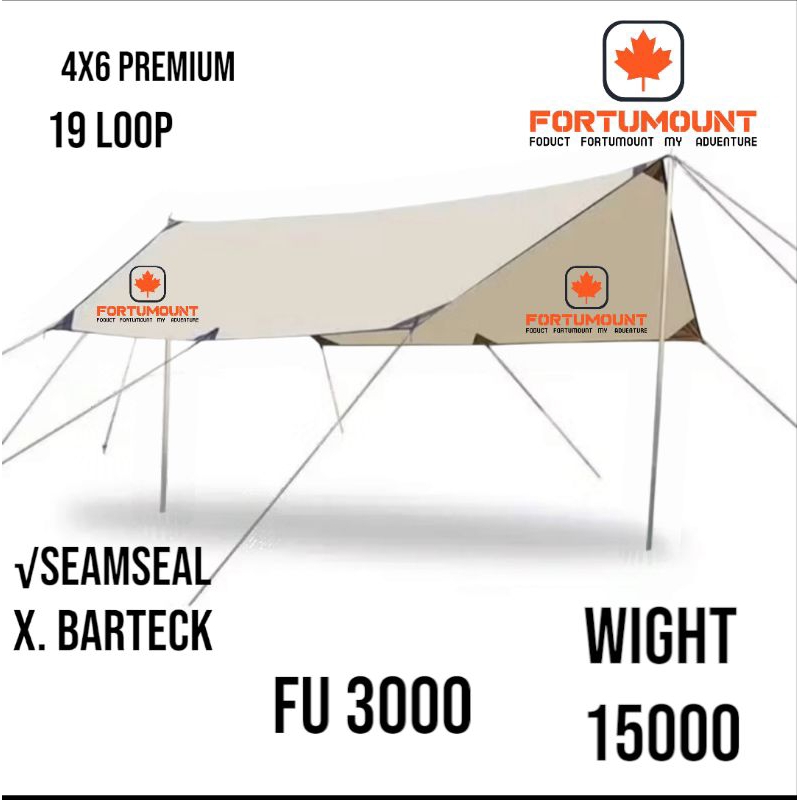 FLYSHEET 4X6 M, FLYSHEET BAHAN FULL NILON