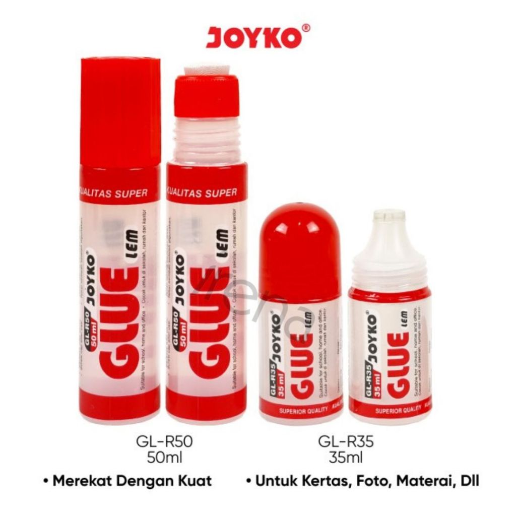 

Joyko Liquid Glue Lem Kertas Cair Joyko GL-R35 ~ GL-R50/ Murah, Berkualtias, Praktis