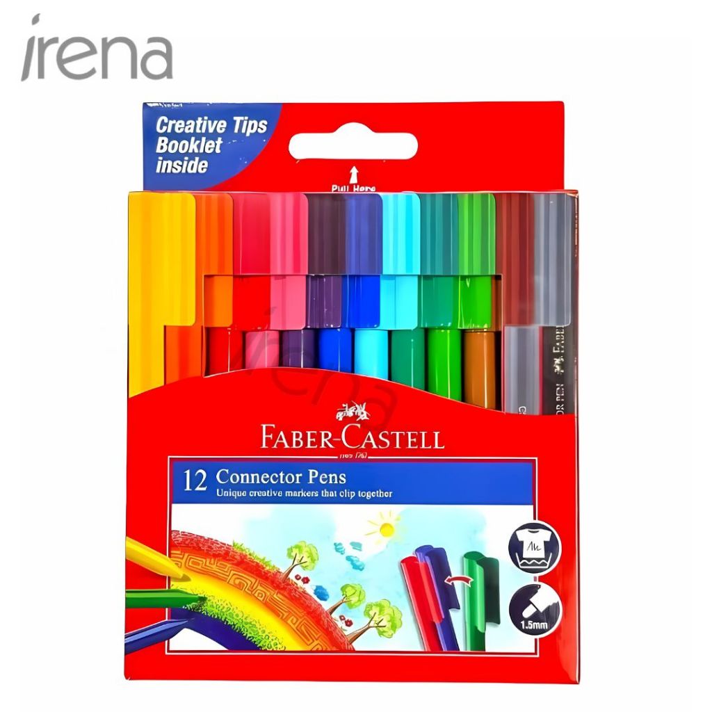 

Faber Castell Connector Pen 12 Color / Spidol Warna Set 12 Color / spidol faber castell