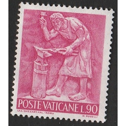 

A 11001 SATU BUAH PRANGKO VATICANE NOMINAL 90 LIRE TEMA PEKERJA DENGAN KONDISI BELUM ADA CAP