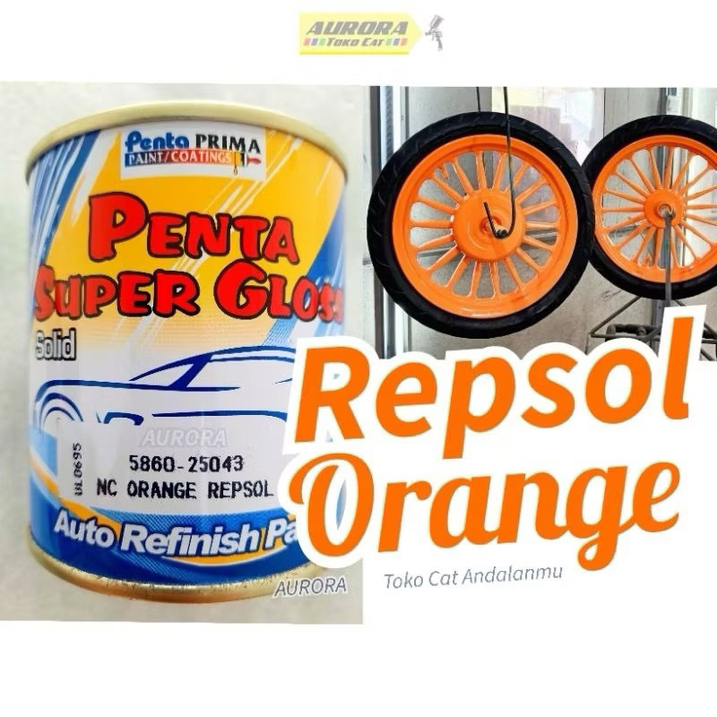 Cat Penta Repsol Orange 200ml | Super Gloss Oren Oranye Solid Mengkilap sepeda motor honda mobil spr