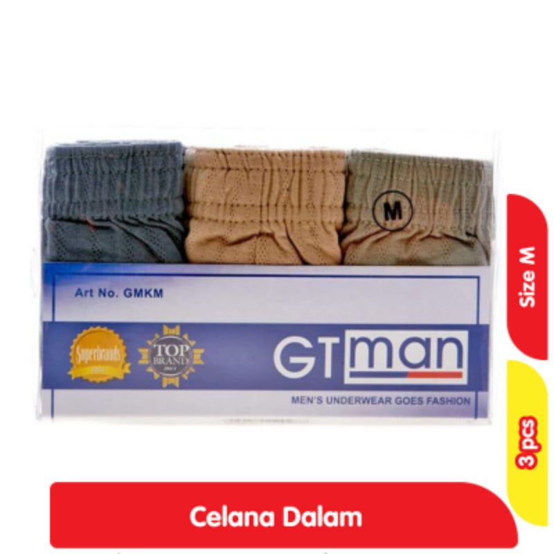 GTman Celana Dalam Pria GMKM Size M 3 pcs