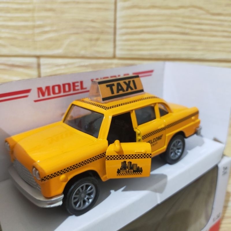 Mainan diecast model taksi - mainan miniatur anak diecast taxi murah new model