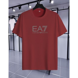 Kaos Pendek Pria /Wanita EA7 Blok Silver Baju Oblong Pria& wanita Ditro Unisex