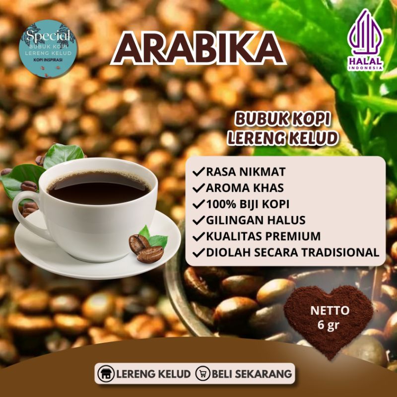 

kopi bubuk Arabika kemasan sachet 6gr