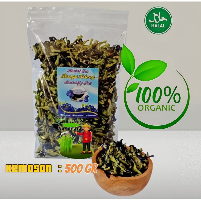

GRATIS 5 Gram Teh Bunga Cristorio Ternatea Kualitas Grade A 500gram
