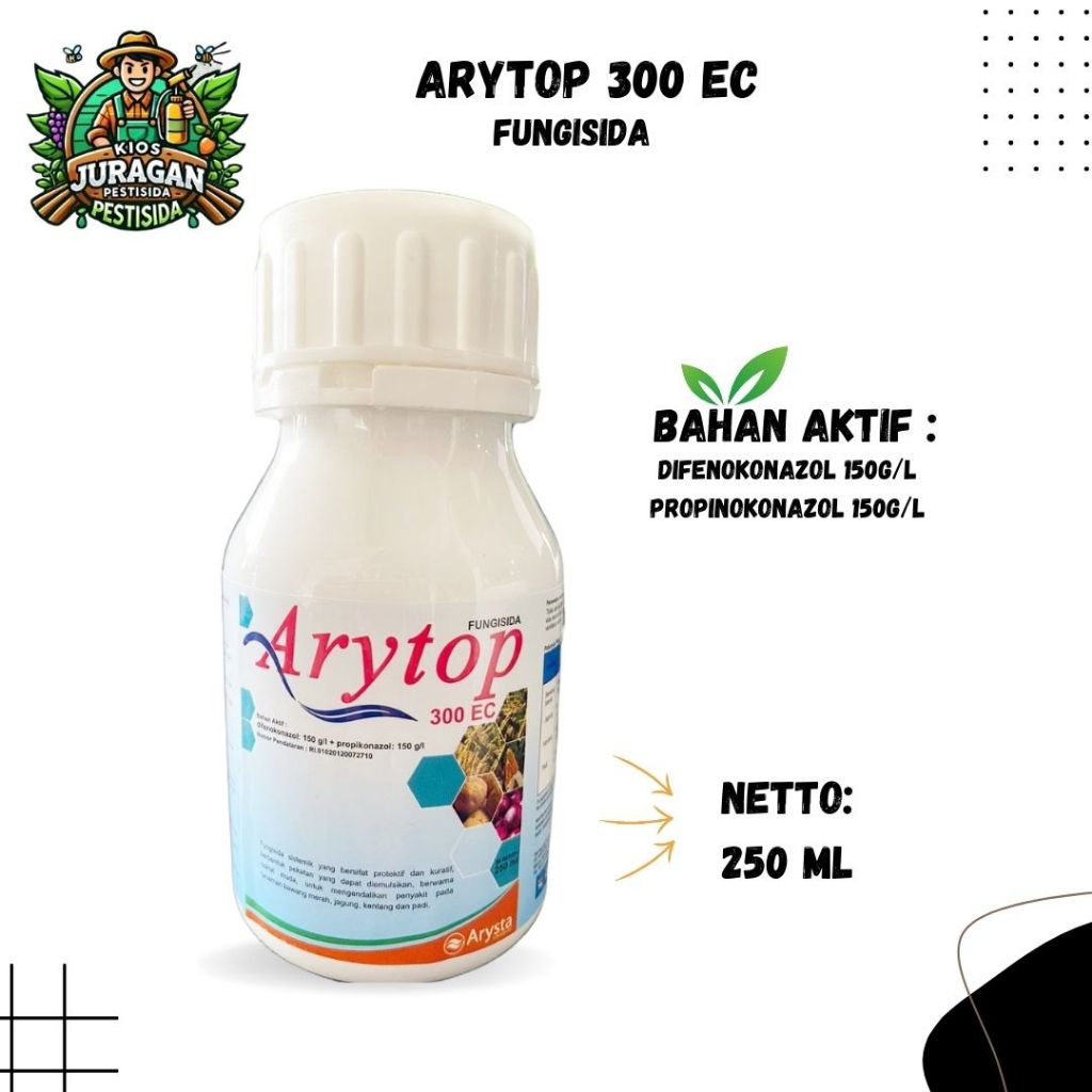 ARYTOP 300EC 250ML FUNGISIDA SISTEMIK DIFENOKONAZOL PROPINOKONAZOL