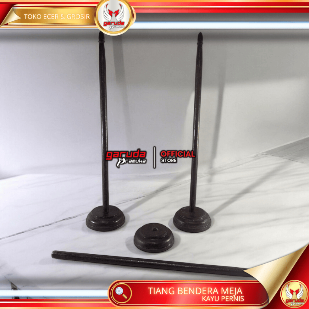 

Tiang bendera meja | vandel pennant bendera meja sudah pernis