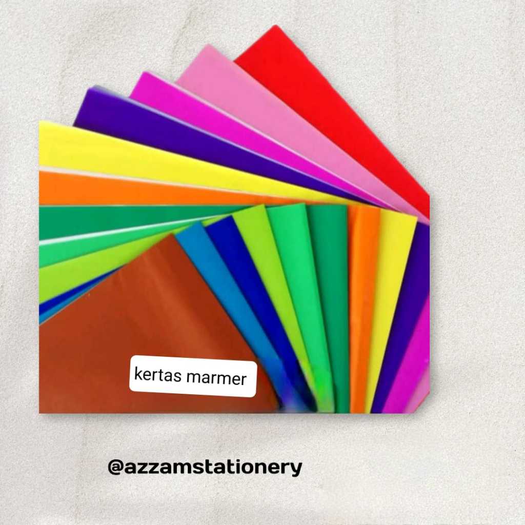 

Kertas Sampul Marmer per lembar warna warni