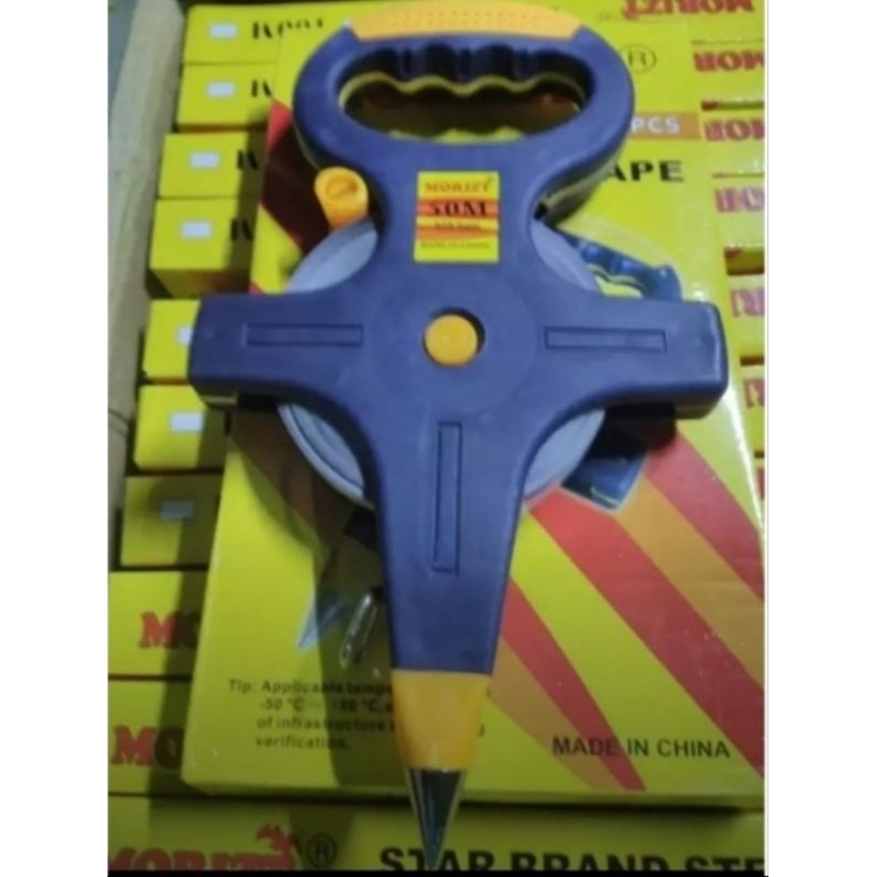 Meteran Roll Besi 50M Morizt/Meteran Roll 50M Plat Besi