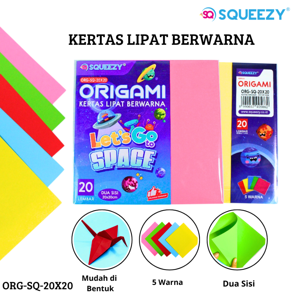 

Kertas Origami Dua Muka isi 20 lbr KW / Origami Paper Double Face