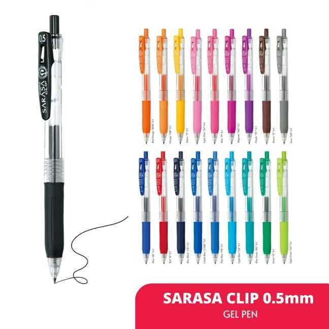 

ZEBRA SARASA CLIP 0.5 - 0.7 mm / pulpen best seller anak sekolah / pulpen gel enak