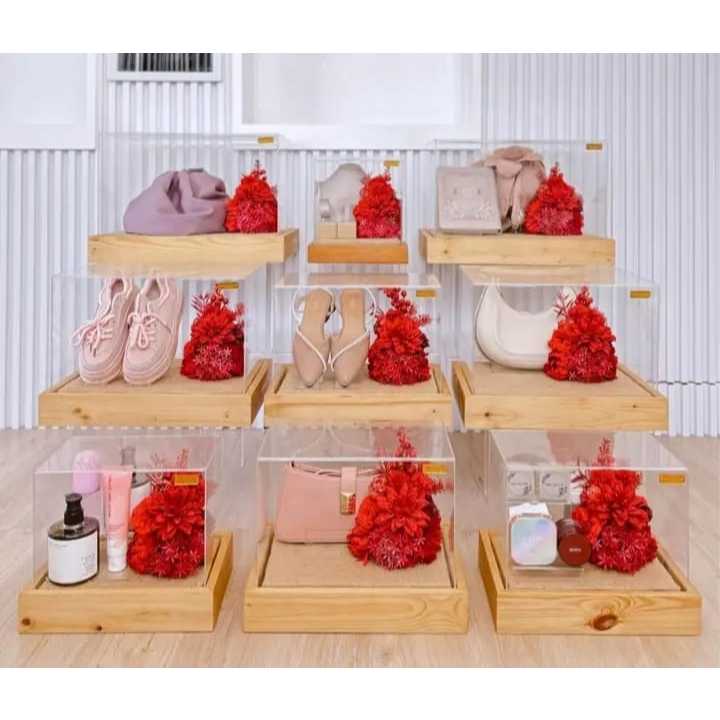 kotak seserahan kayu ukuran (L) Baki Seserahan Rustic