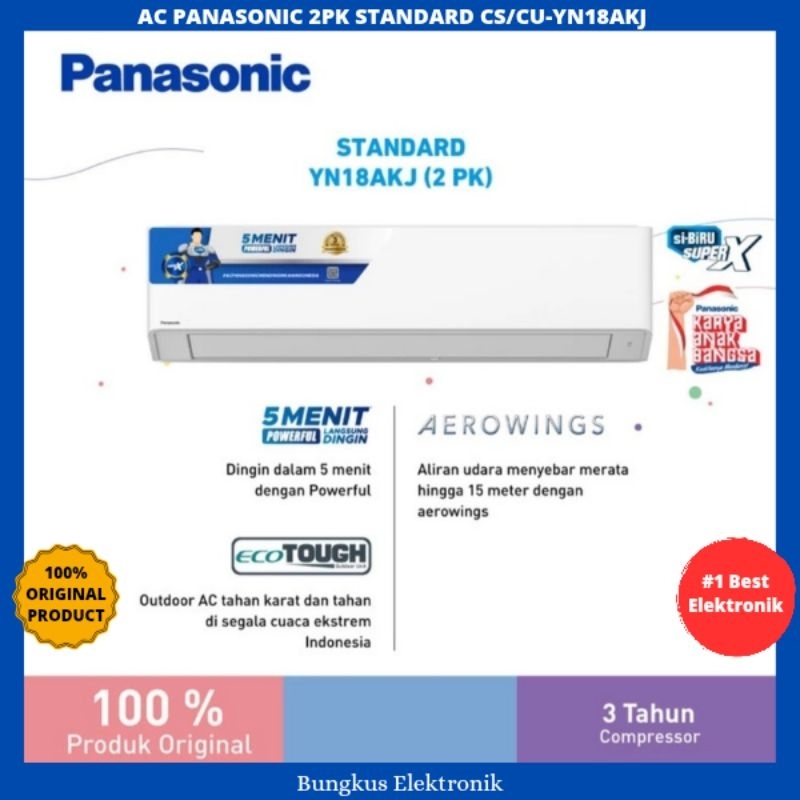 AC PANASONIC 2PK STANDARD CS/CU-YN18AKJ AC PANASONIC 2 PK STANDARD