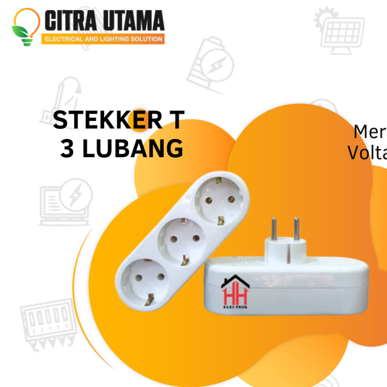 ERKE STOP KONTAK 3 LUBANG +STEKER ARDE / T MULTI 3 LUBANG K4073