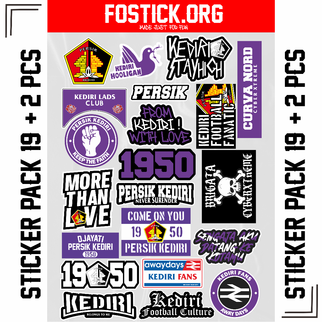 

STICKER PACK PERSIK KEDIRI | STIKER PERSIK KEDIRI [19+2pcs]