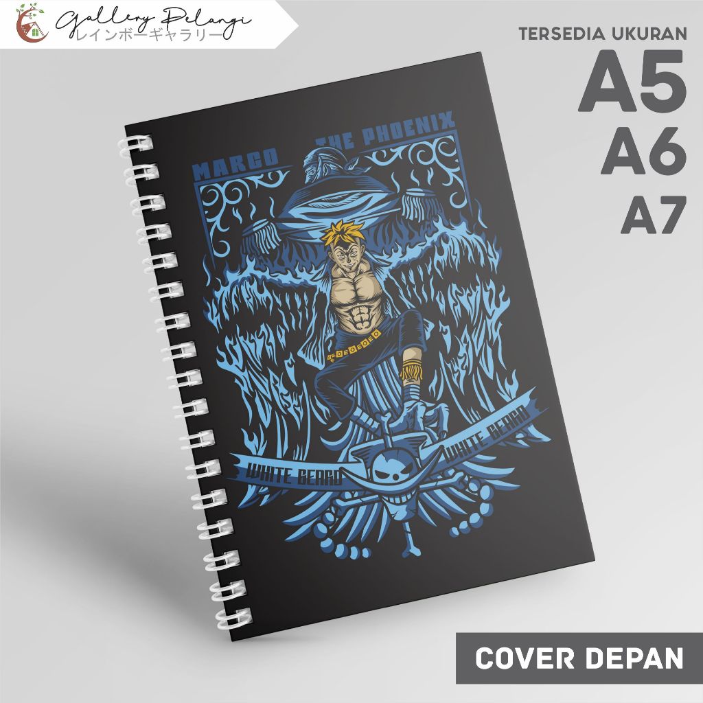 

Notebook Spiral A5 A6 A7 Japan Anime One Piece Marco the phoenix sketchbook