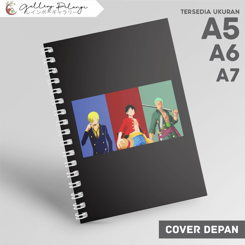 

Notebook Spiral A5 A6 A7 Japan Anime One Piece Ace Sabo Luffy sketchbook