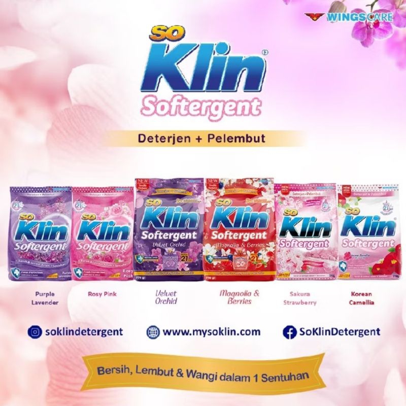 Soklin Softergent Soklin Detergen Bubuk Soklin Sabun Cuci 770/720 gram