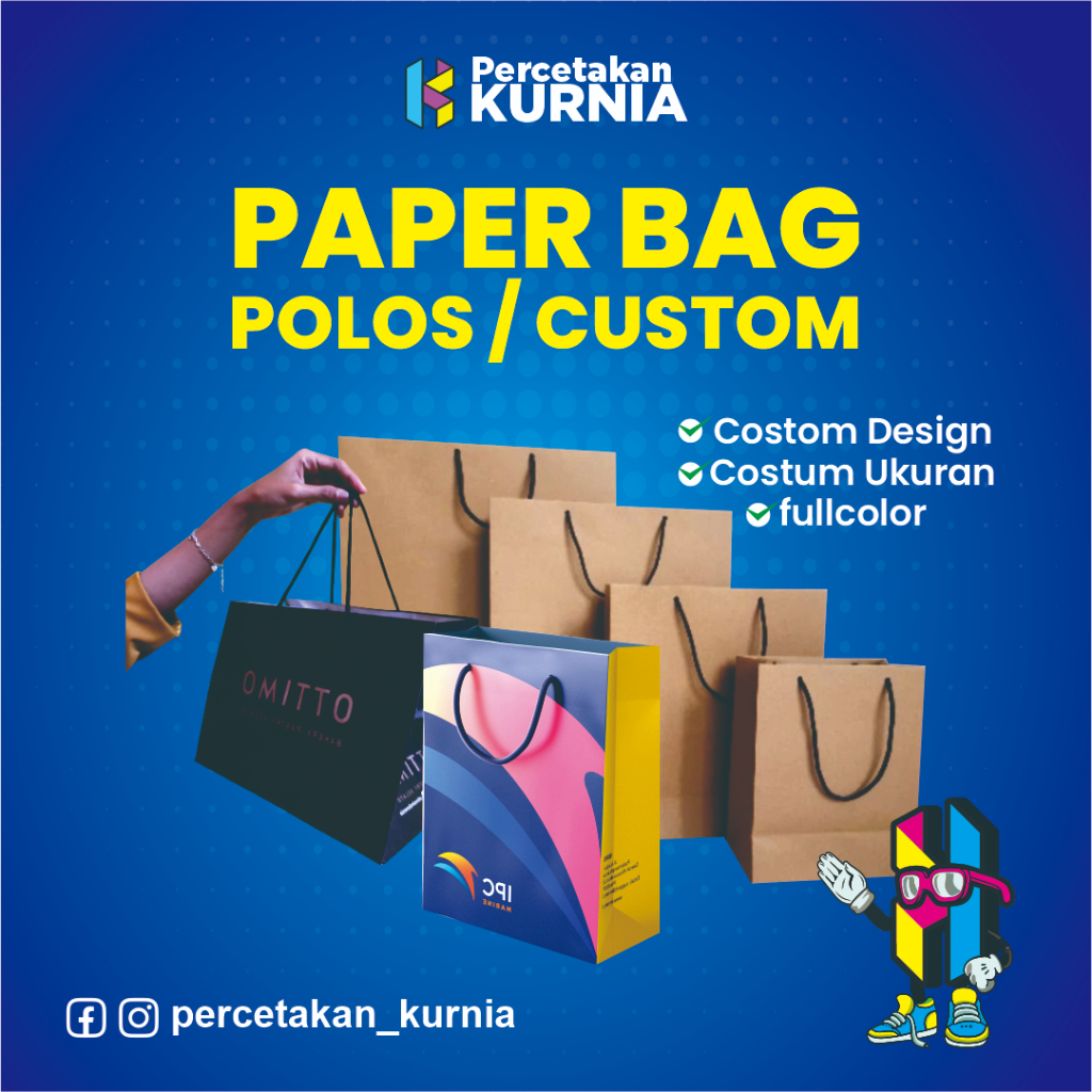 

PAPPERBAG CUSTOM ,Papper bag laminasi dof & glosy
