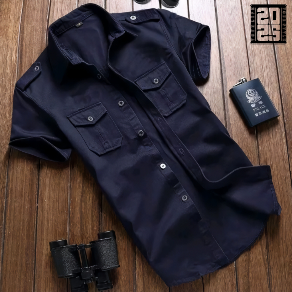 Kemeja Tactical Pria Navy / Kemeja Tactical / Kemeja Tactical Pria / Kemeja Tactical Lengan Pendek /
