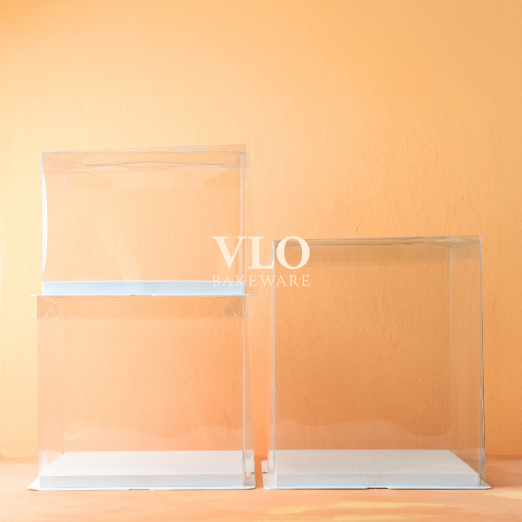 

Kotak kue mika tabung persegi tinggi | cake box transparant | kotak kue hampers