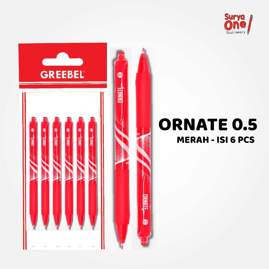 

Bolpoin Gel Greebel Ornate Merah GP-505 (6PCS/SET) / Pulpen / Pena Gel Suryaone