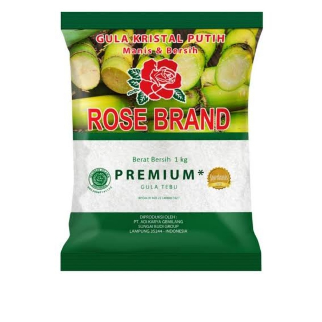 

Gula Pasir Premium RoseBrand 1kg | Sugar Gula Rosebrand - 1Kg