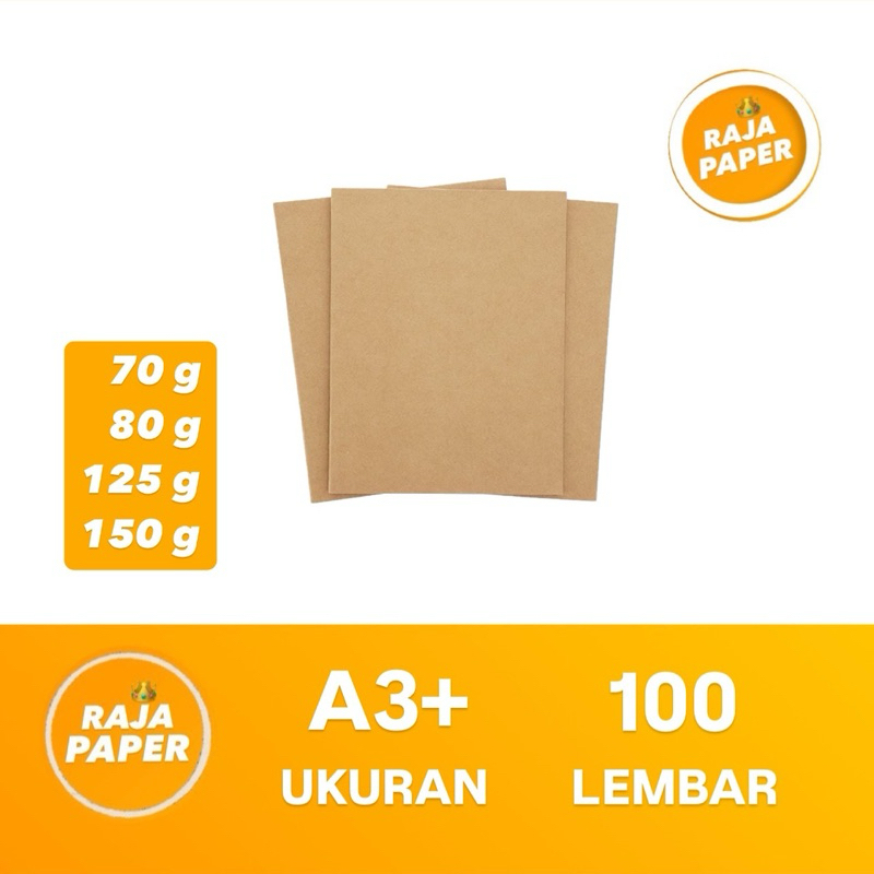 

Kertas Samson Ukuran A3+ 100 lembar 70 80 125 150 Gsm Gr Gram ( 329 Mm x 483 Mm ) / ( 32.9 Cm x 48.3 Cm ) 100 Lbr 100 Pcs Kertas Kraft Liner Bungkus Packing Brown Kraft Kertas Coklat Pembungkus Packaging A3 Plus
