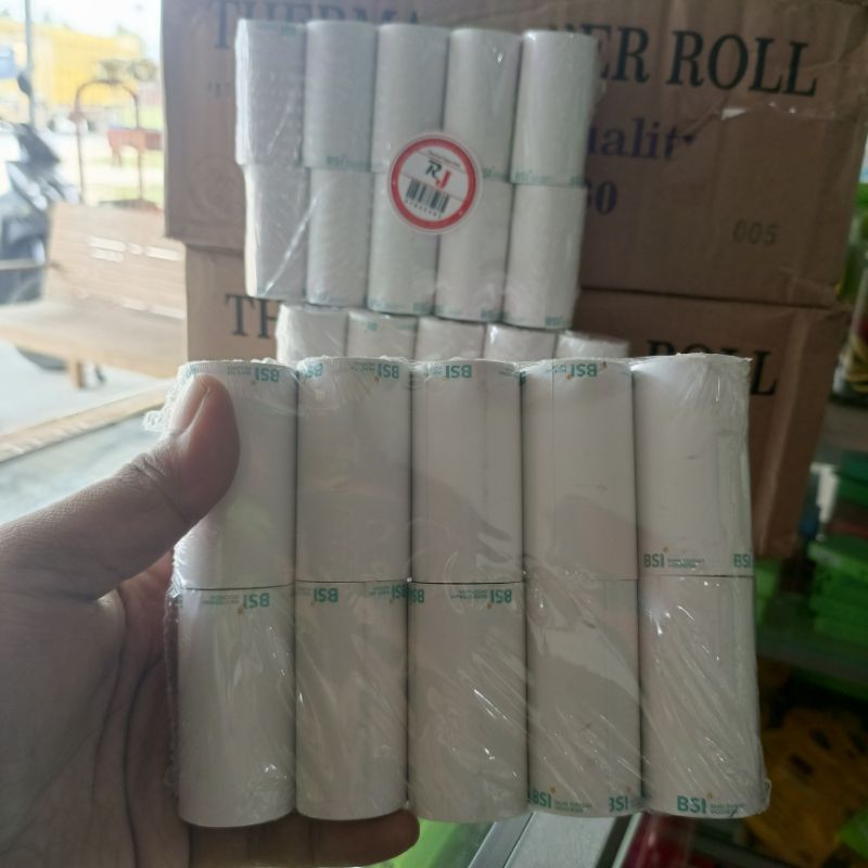 

thermal paper roll logo bsi 57 x 30