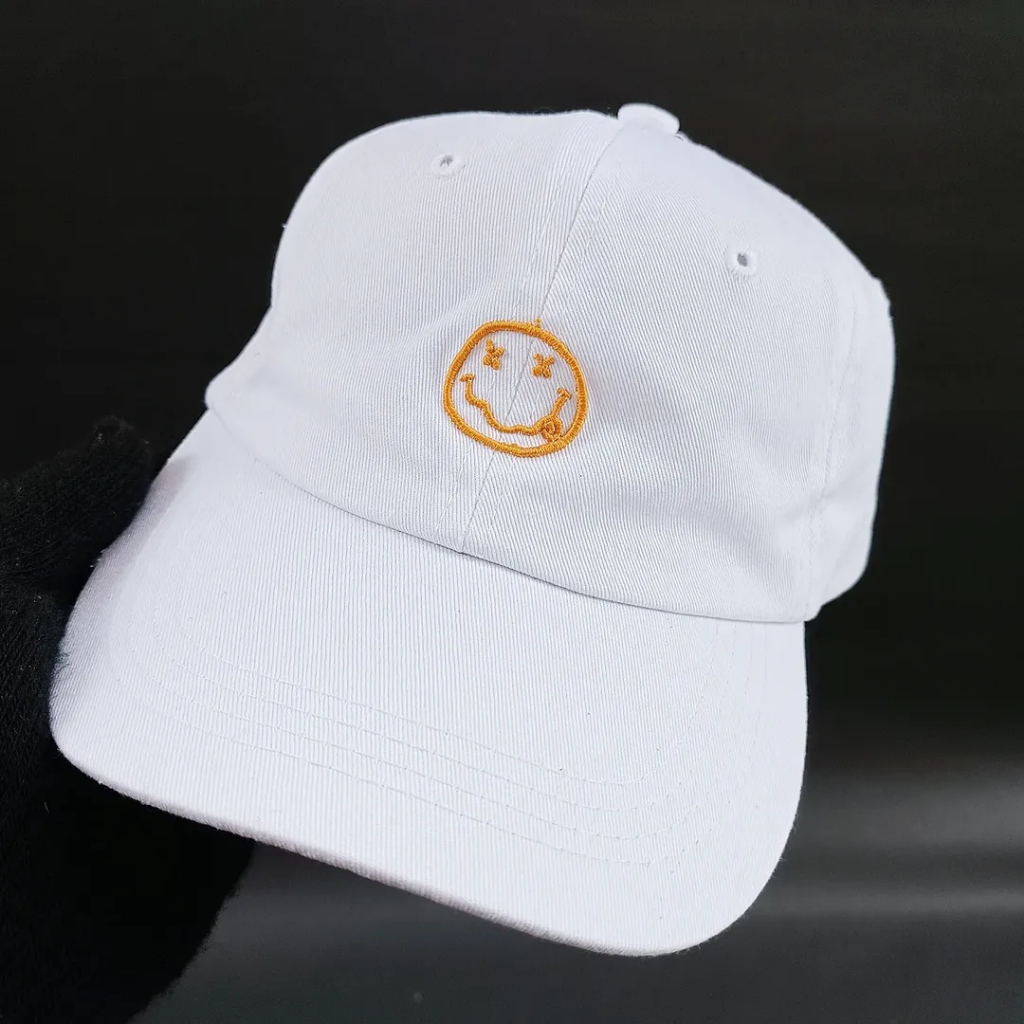 Topi Simple Cap Topi Band Original Unisex Pria Wanita NIRVANA Putih