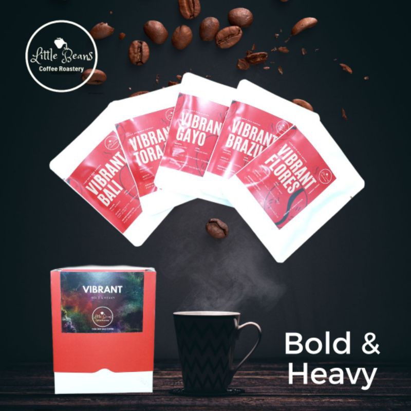 

Kopi Drip Bag Box VIBRANT Series Bold & Heavy Isi 5