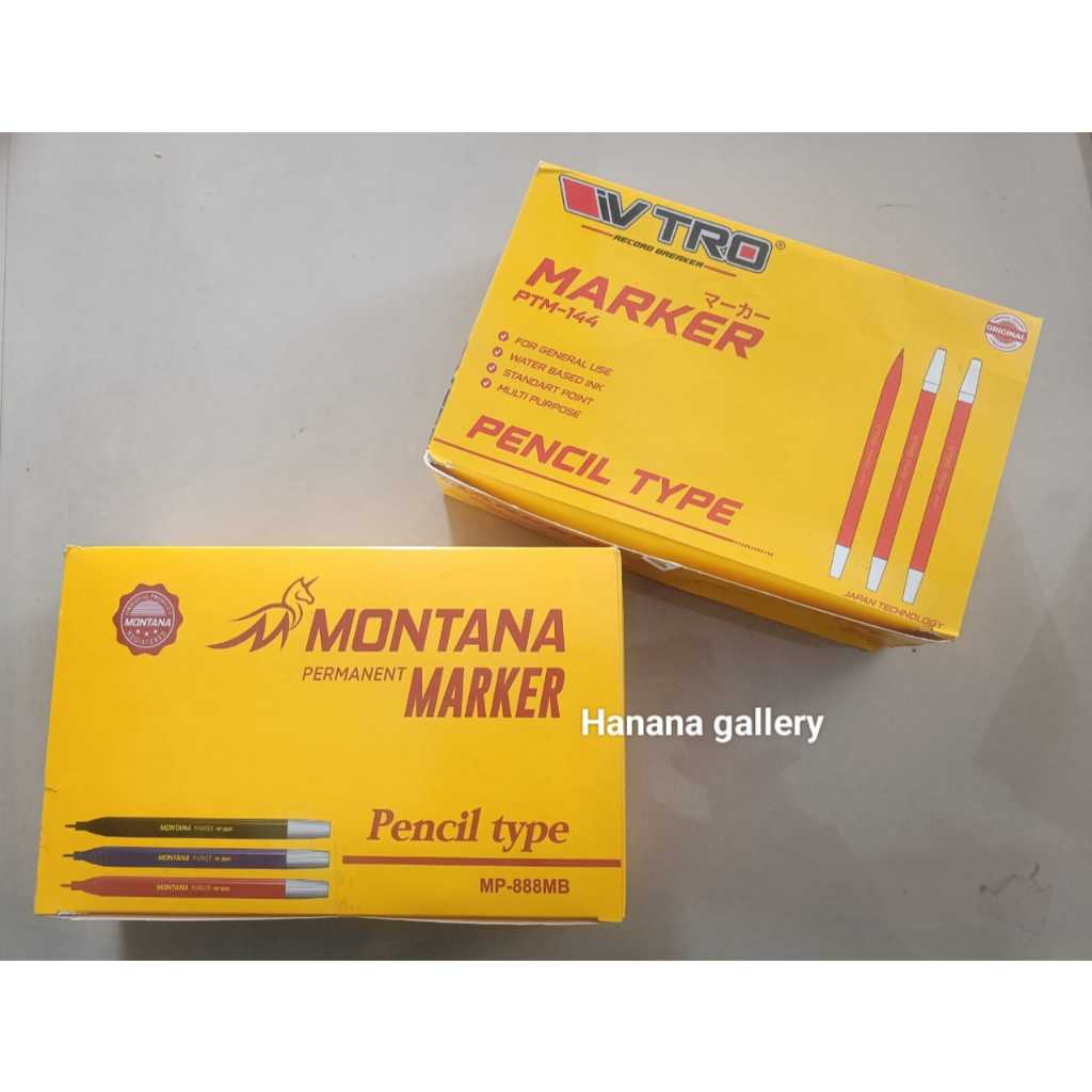 

SPIDOL MARKER V-TRO / MONTANA SPIDOL KECIL12 pcs