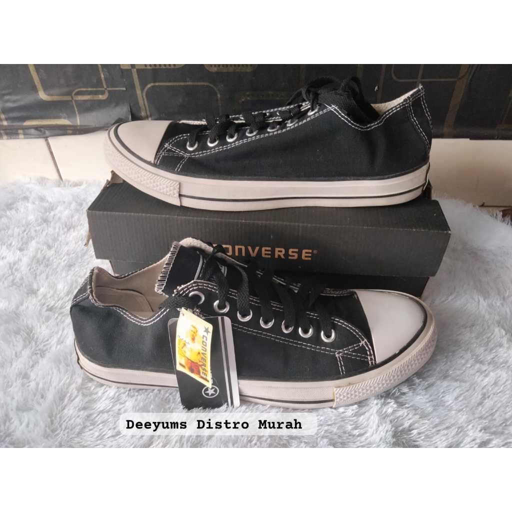 Sepatu pria // sepatu converse // sepatu olahraga pria / sepatu casual // warna hitam uk. 43