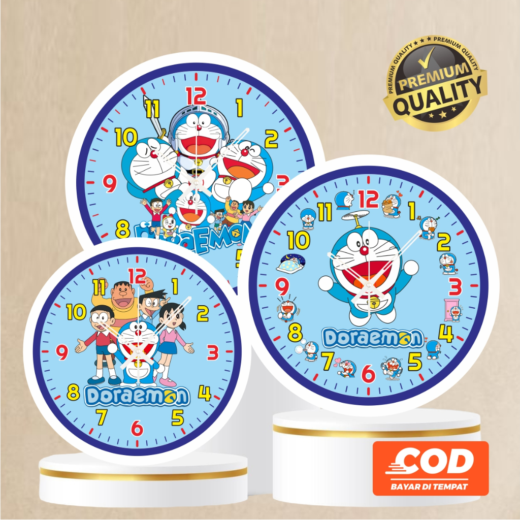 Jam Dinding Anime Doraemon | Hiasan Dinding Jam Dinding Doraemon