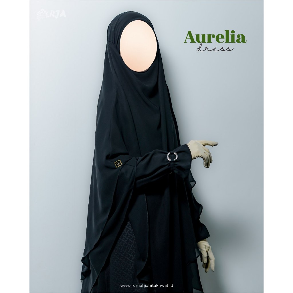 AURELIA DRESS JETBLACK MIX EMBOS