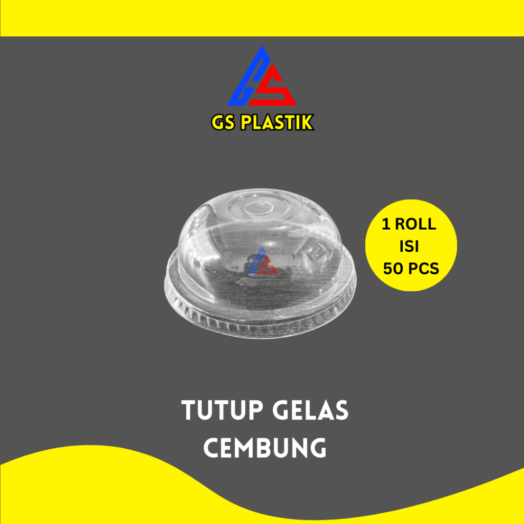 Tutup Cembung isi 50 pcs Lid Gelas Plastik Tutup Gelas Plastik Cembung