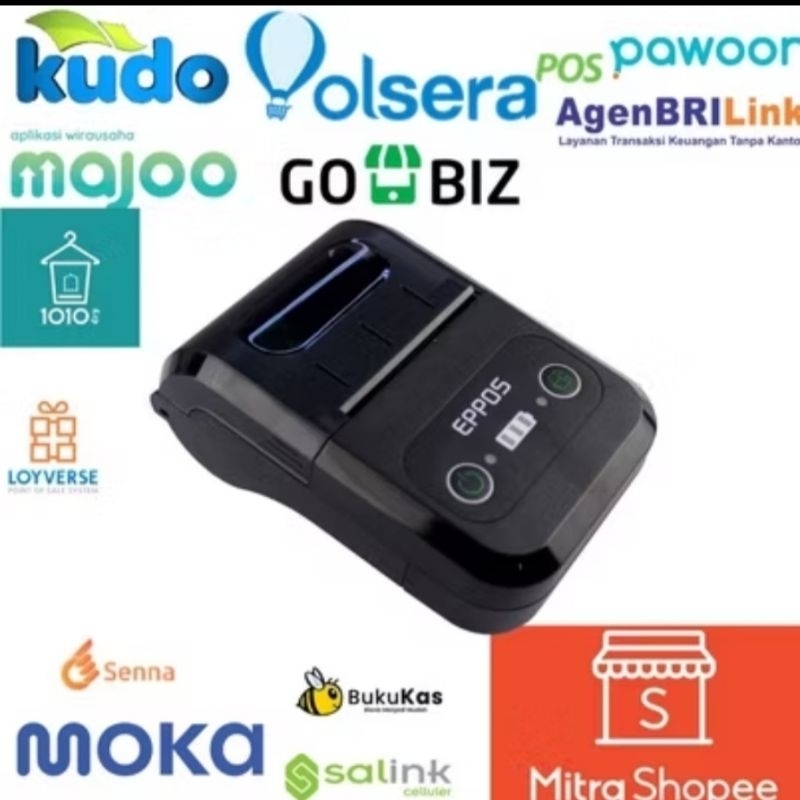 Mini Printer Bluetooth Eppos Kasir Include Baterai