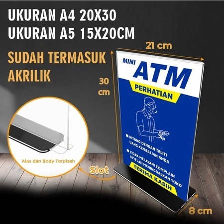 

AKRILIK + STIKER TULISAN MINI ATM CEK KEMBALI KEMBALIAN ANDA