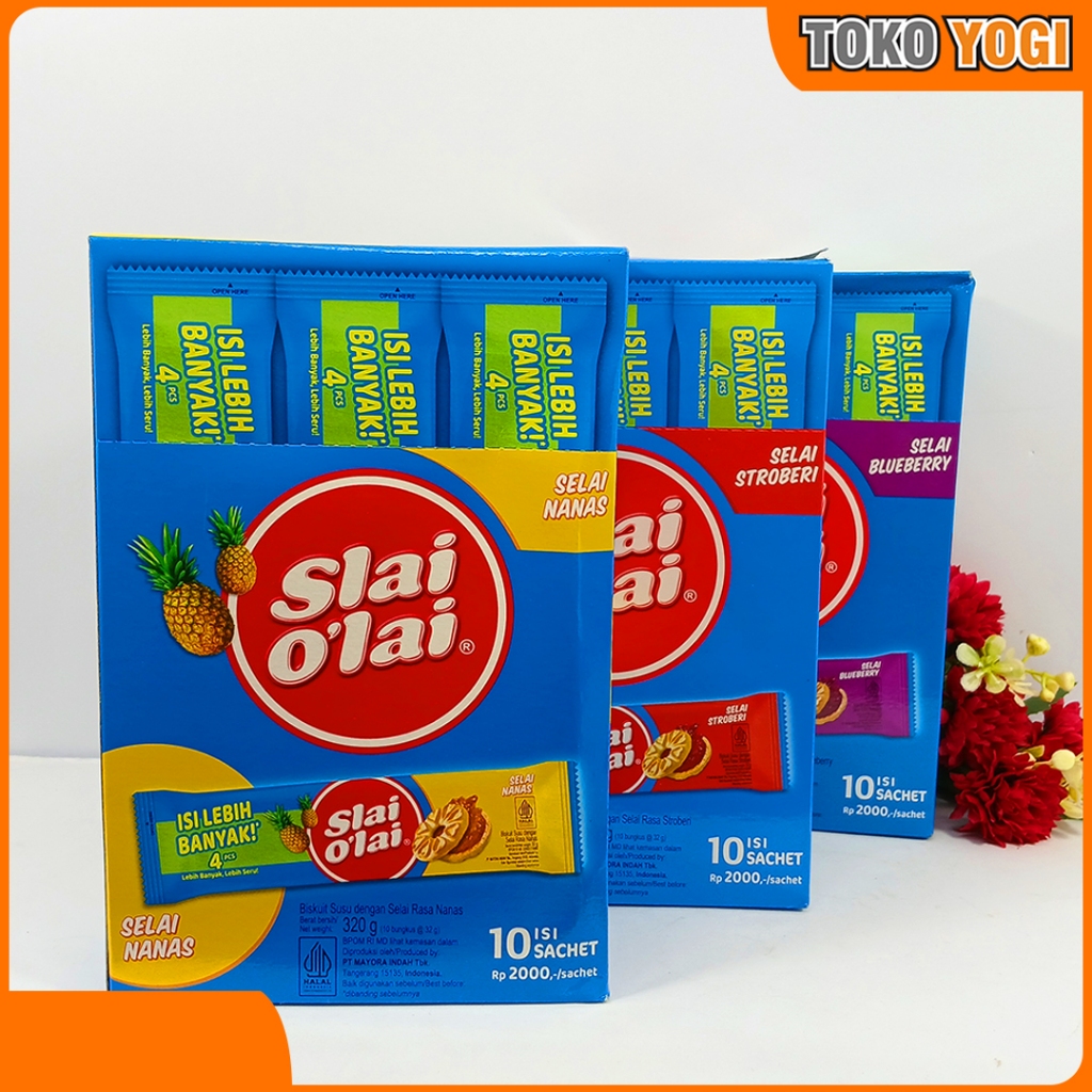 

SLAI O'LAI BISKUIT SUSU 320g BOX || BISKUIT SUSU DENGAN SELAI || 1 BOX (10 bungkus x 32g)