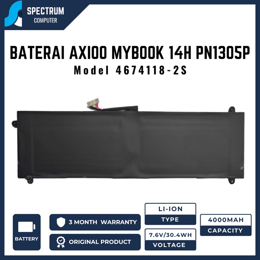 Baterai AXIOO MyBook 14H PN1305P/2180M PN1413P/2170N 4674118-2S 7Kabel
